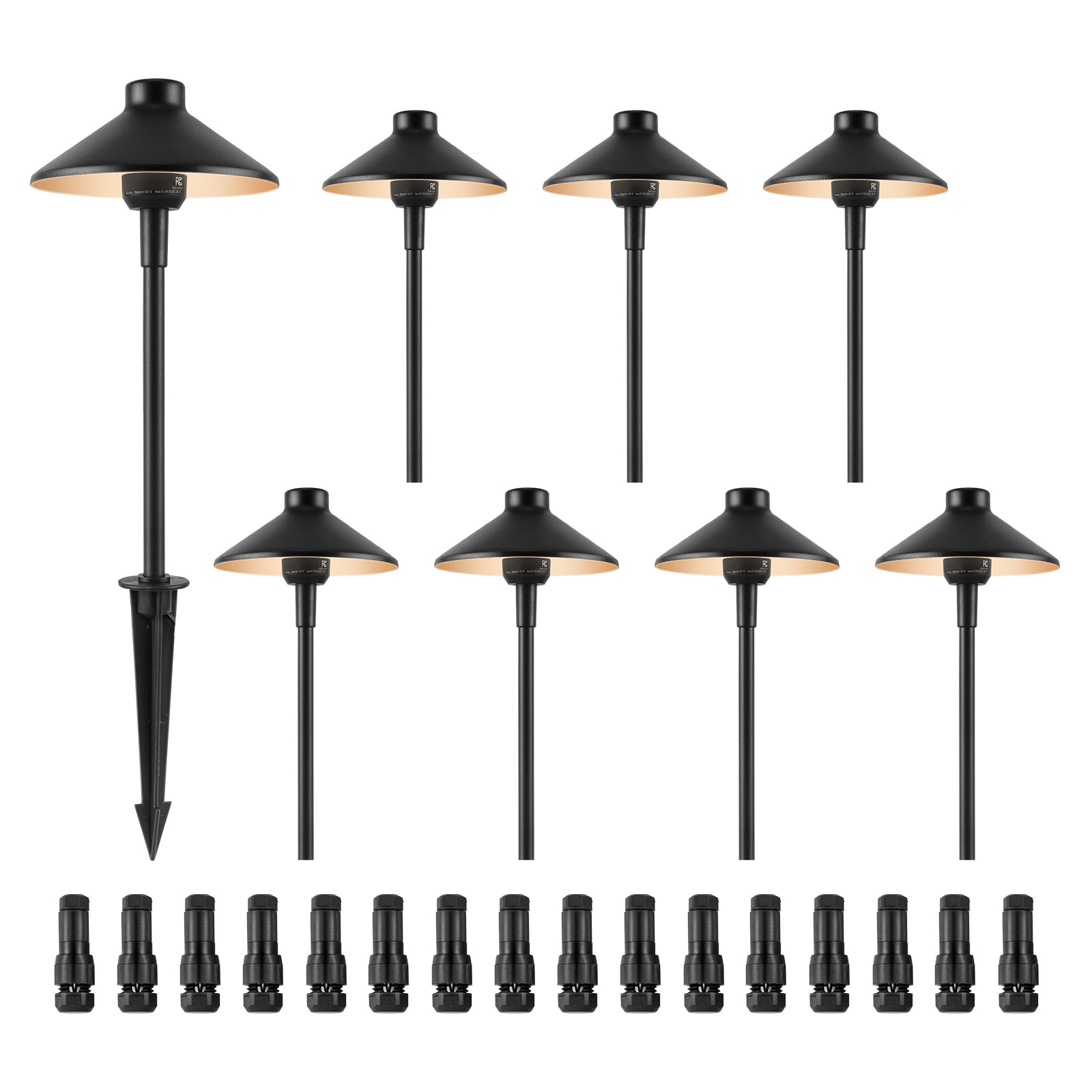 Led Pathway Lights 8 Pack Waterproof Warm White For Garden Path_voghion.com